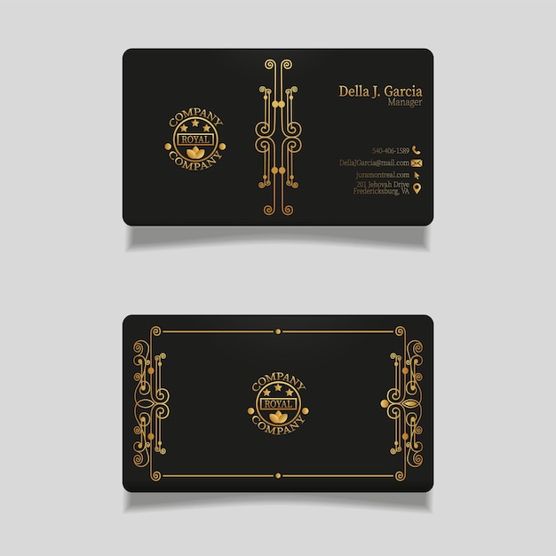 Luxurious Business card design with ornament