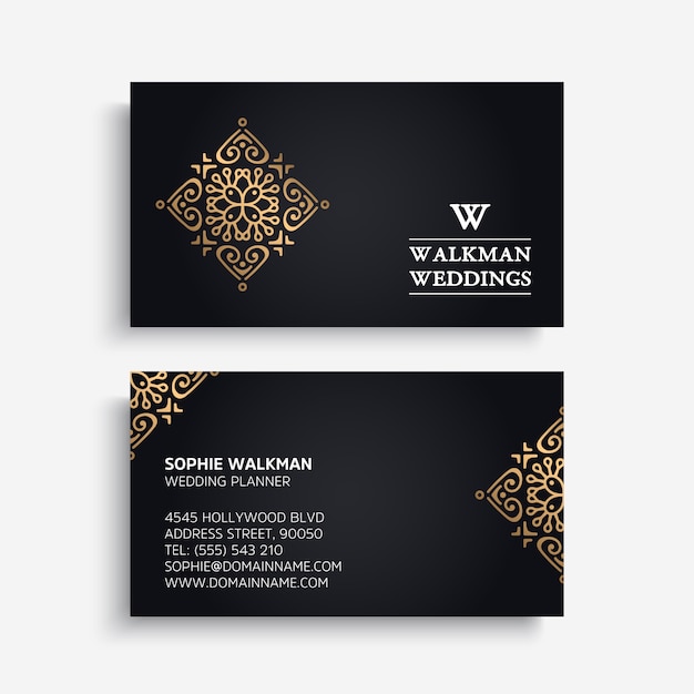 Vector luxurious business card