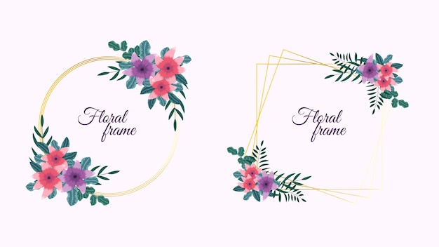 Luxurious colorful floral frames background label sale price invites