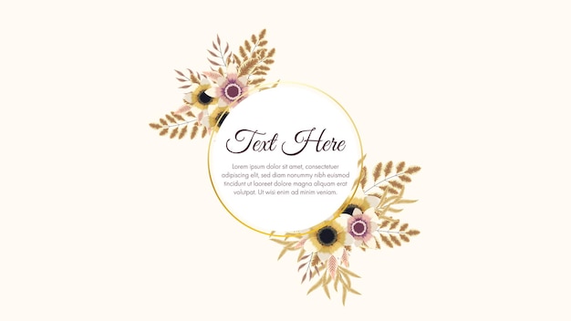 Luxurious colorful floral frames background with a vintage label Vector illistration for greeting