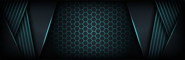 Vector luxurious dark abstract background with overlap layers