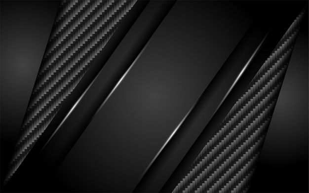 Luxurious dark carbon background with overlap layer