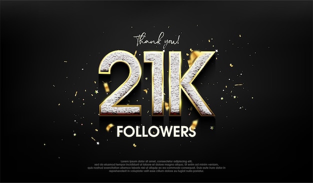 Luxurious design for a thank you 21k followers