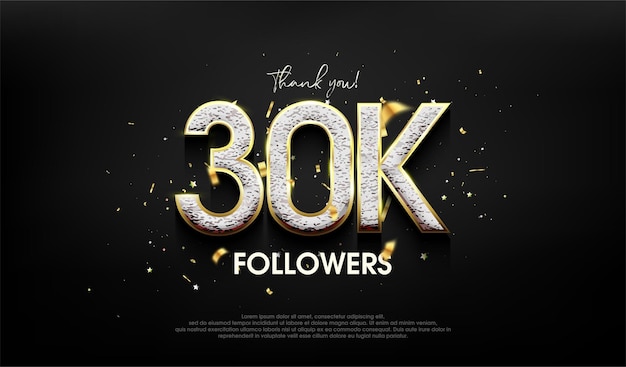 Luxurious design for a thank you 30k followers