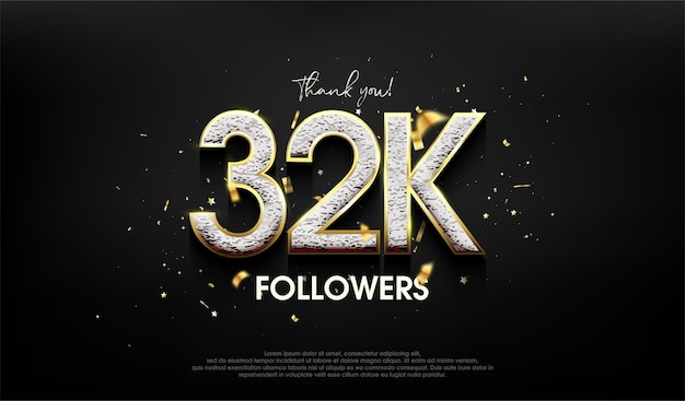 Luxurious design for a thank you 32k followers