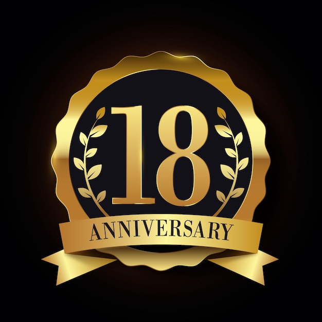 Lussuoso logo del diciottesimo anniversario