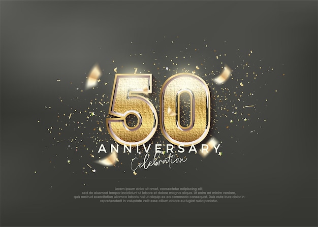 Luxurious and elegant number 50th premium design for celebration premium vector for poster banner celebration greeting