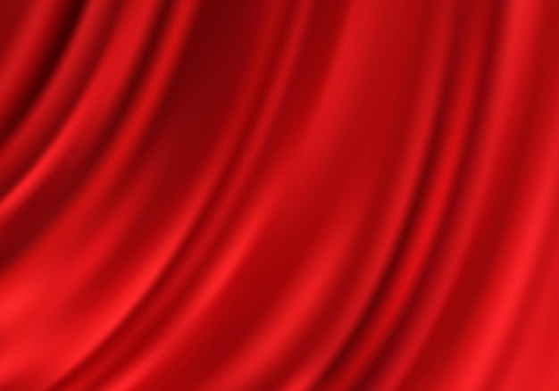 Luxurious fabric red background Silk drapery