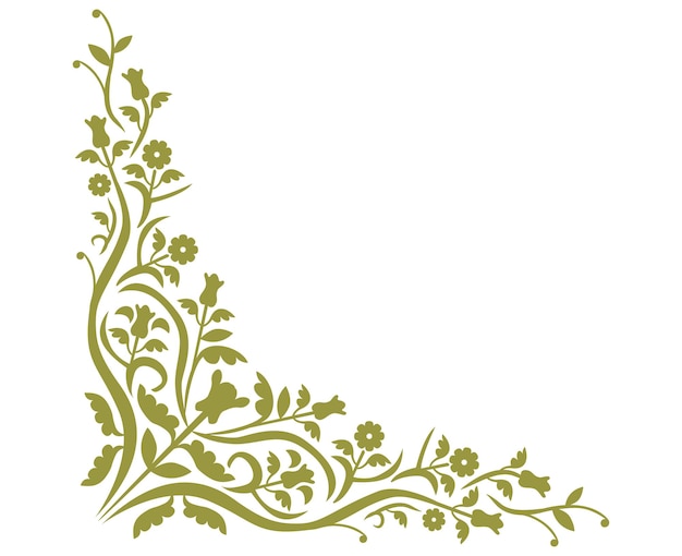 Vector luxurious floral royal corner design vector