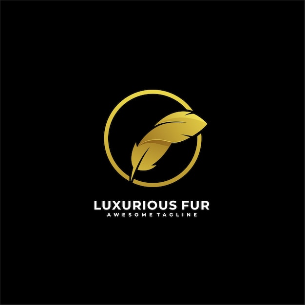 Luxurious fur with circle illustration.