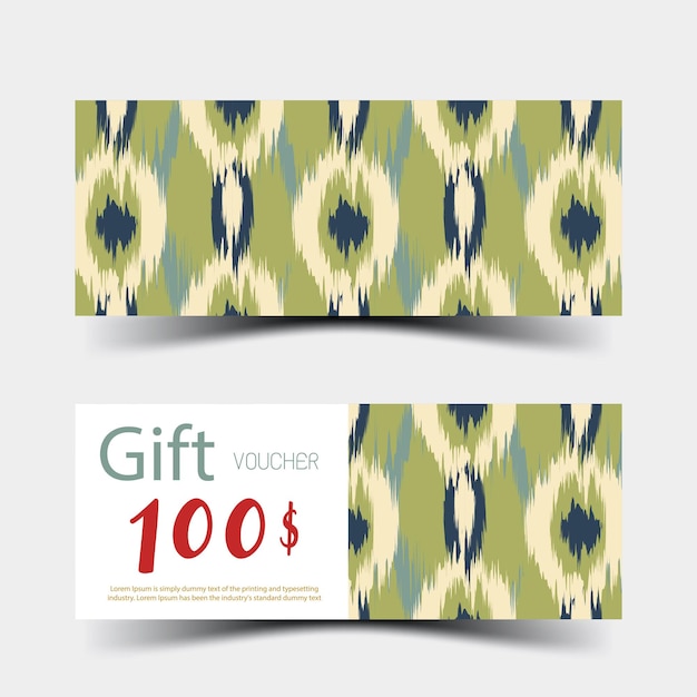 Luxurious gift vouchers set Colorful design on white background