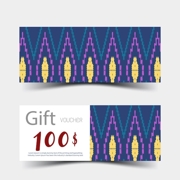 Luxurious gift vouchers set. Colorful design, on white background.