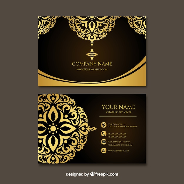 Luxurious gold business card