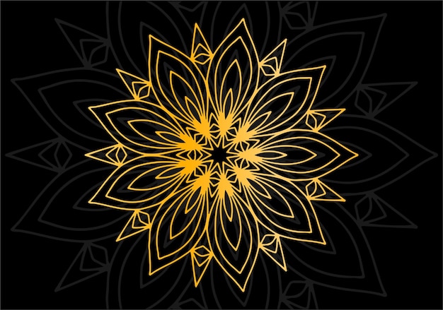 luxurious gold mandala ornament design