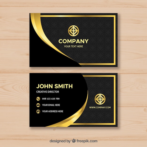 Vector luxurious golden business card