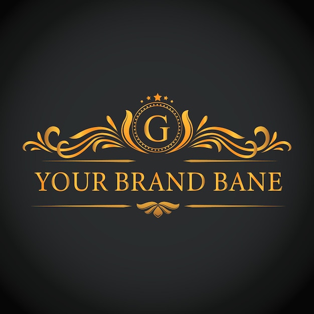 Luxurious golden logo template