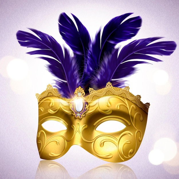 Luxurious golden mask