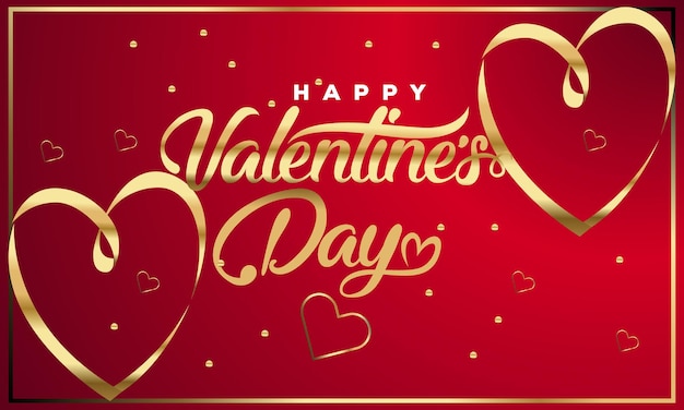 Luxurious hand drawn valentines day wallpaper red background