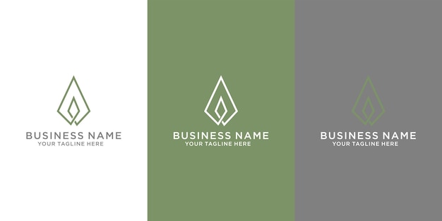 Luxurious jewelry with line art style logo icon design template