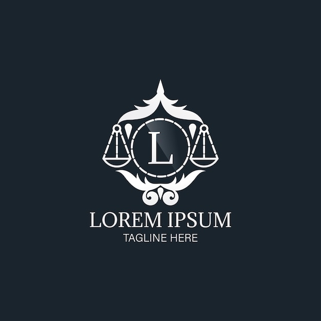 Vector luxurious lawyer logo