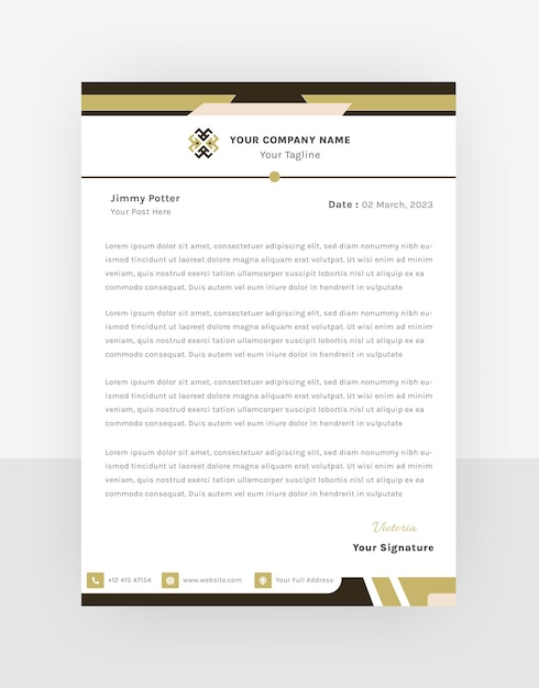 Vector luxurious letterhead template