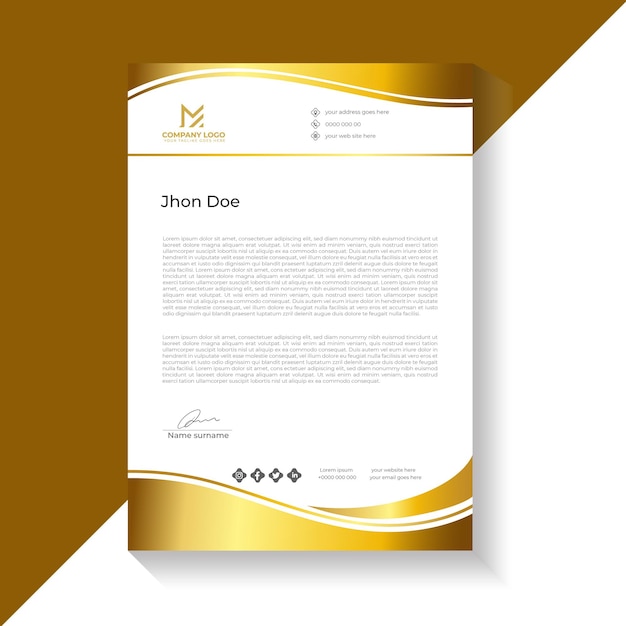 Luxurious letterhead template