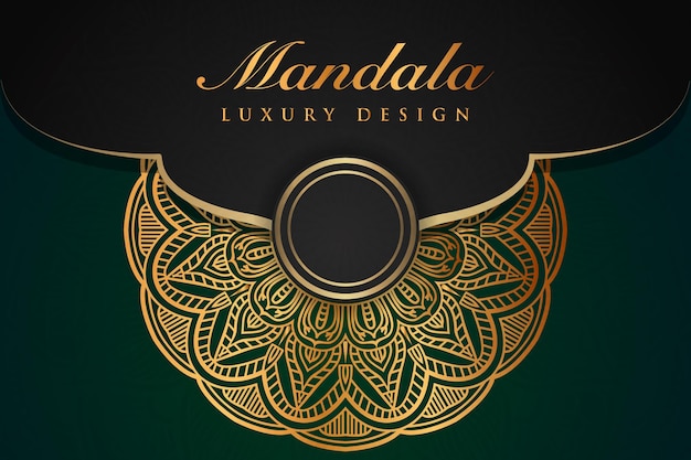 Luxurious mandala background and banner design suitable for design templates for greeting cards