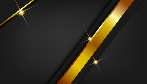 Luxurious modern abstract dark and golden line background