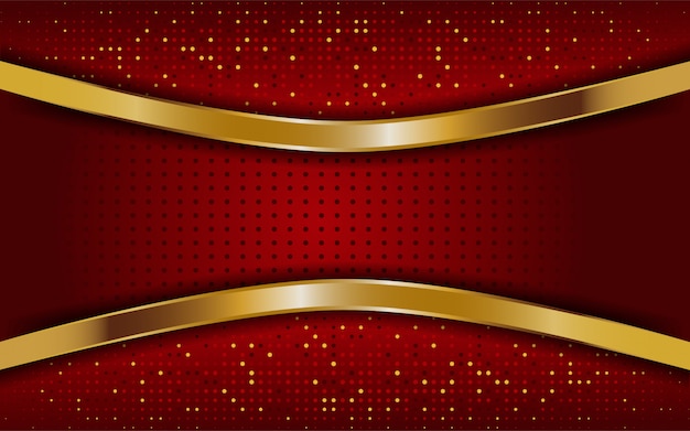 luxurious modern abstract red and golden lines background. elegant modern background.