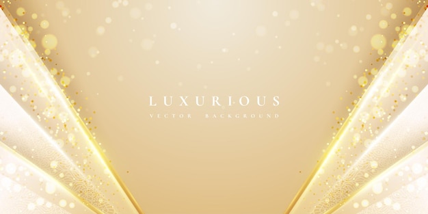 luxurious modern golden background with shiny gold lines and blank space for promotional text