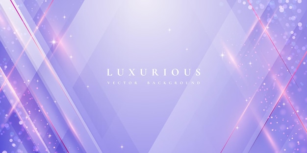 Luxurious modern purple background with shiny gold lines and blank space for promotional text