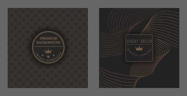 A luxurious pattern on a dark background Premium background for covers interior packaging and creative ideas
