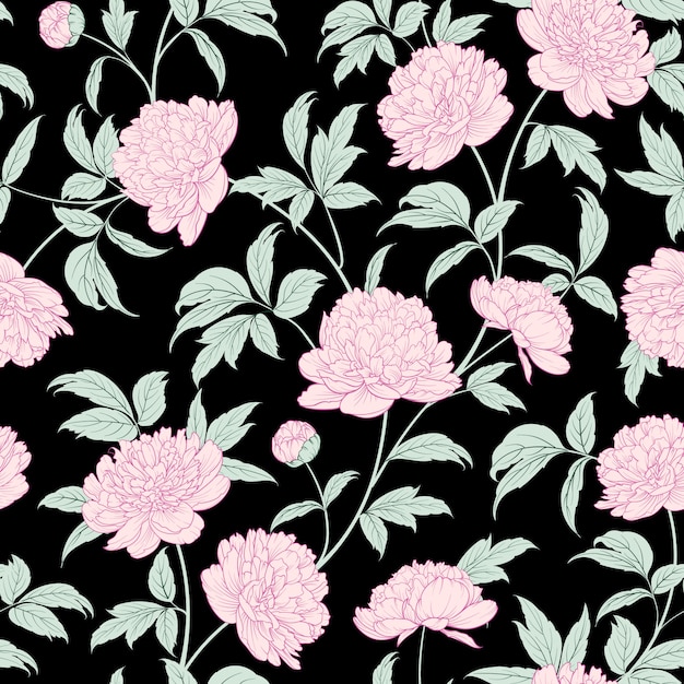 Luxurious peony wallapaper.