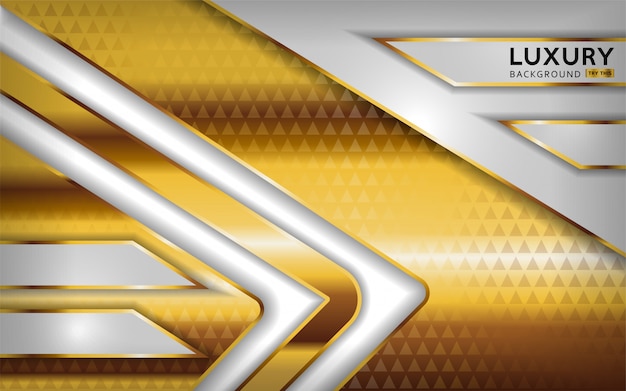 Luxurious premium white abstract background with golden lines.