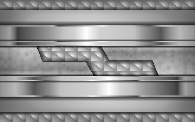 Вектор Роскошный премиум белый абстрактный фон с серебряными линиями.