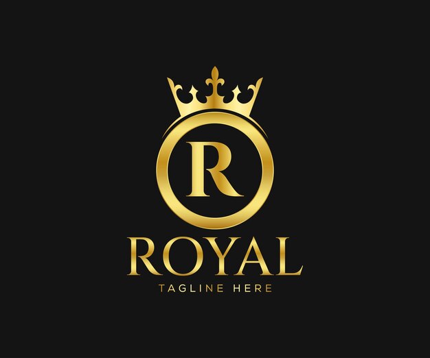 Luxurious Royal Logo Design Letter R Logo Design Template