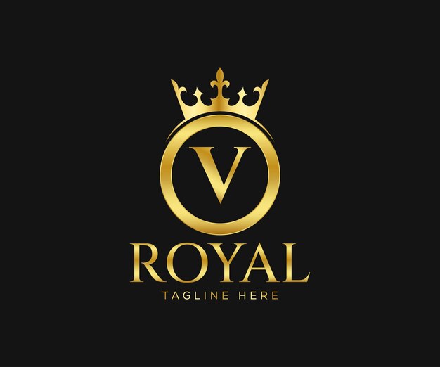 Luxurious Royal Logo Design Letter V Logo Design Template