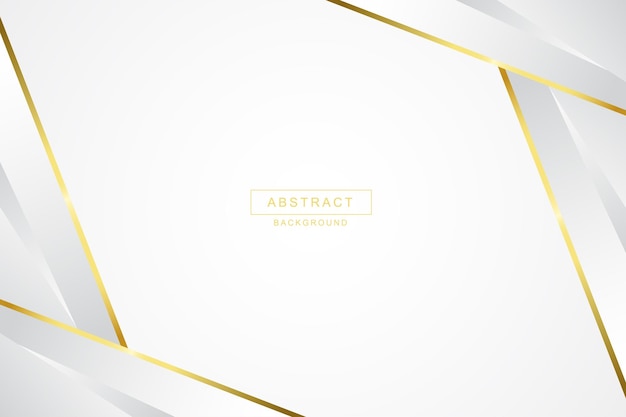 Luxurious white and gold background with golden lines
