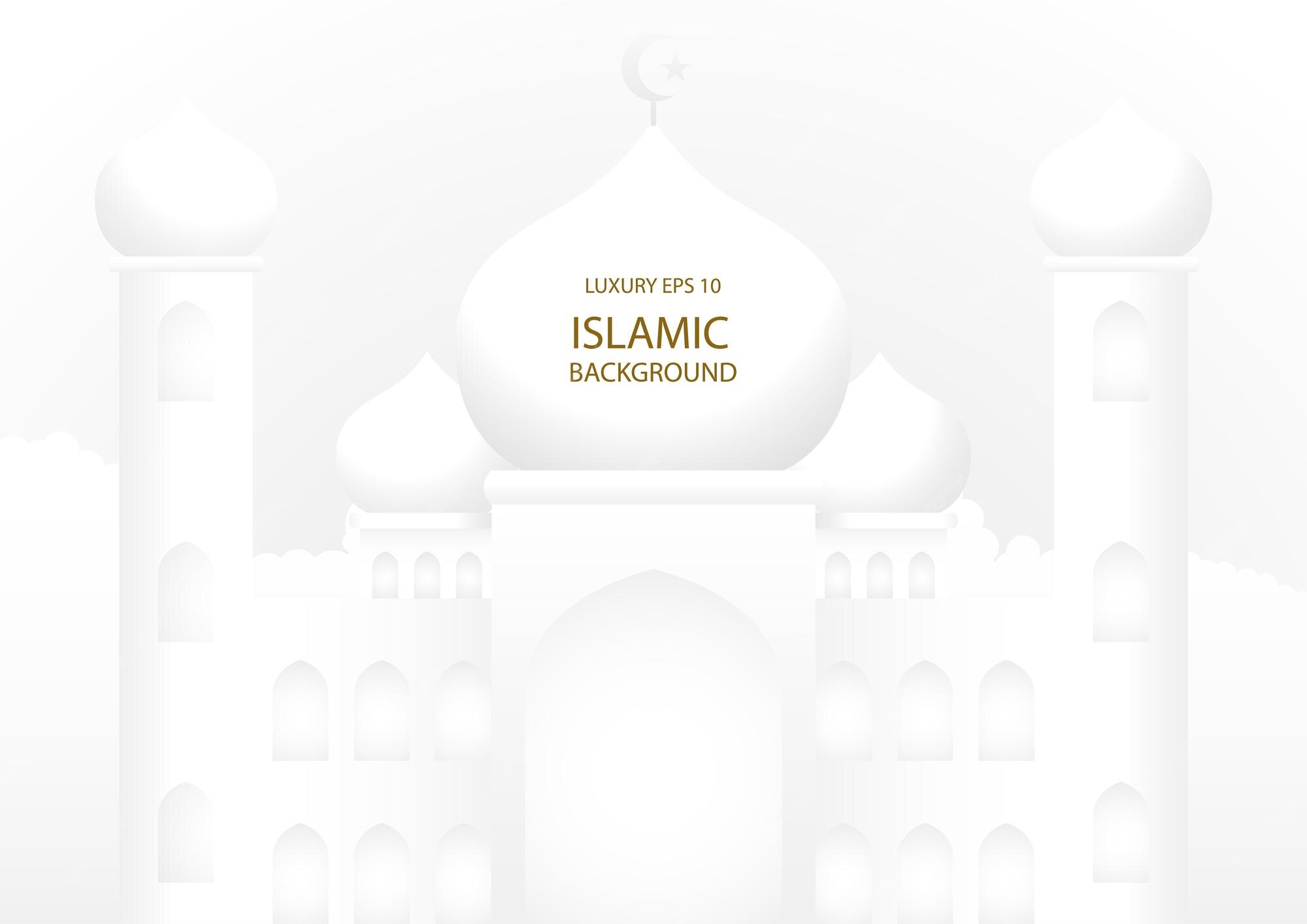 Premium Vector | Luxurious White Mosque