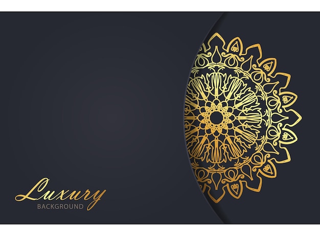 Luxurty mandala style golden pattern background