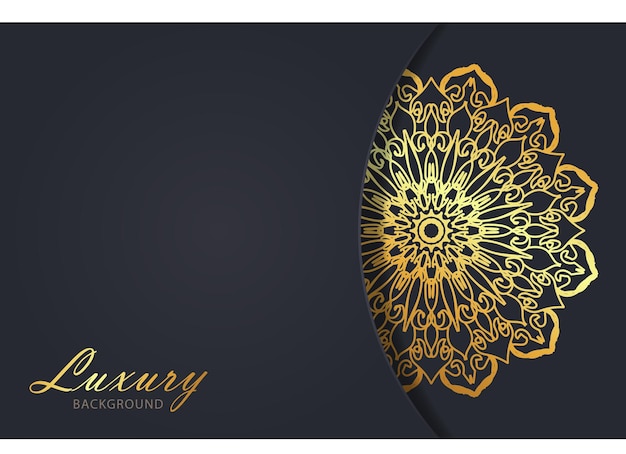 Luxurty mandala style golden pattern background