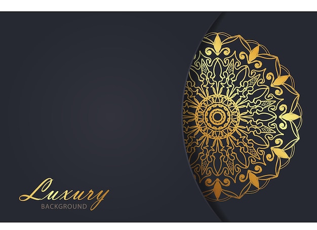 Luxurty mandala style golden pattern background