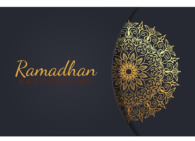 Luxurty mandala style golden pattern background