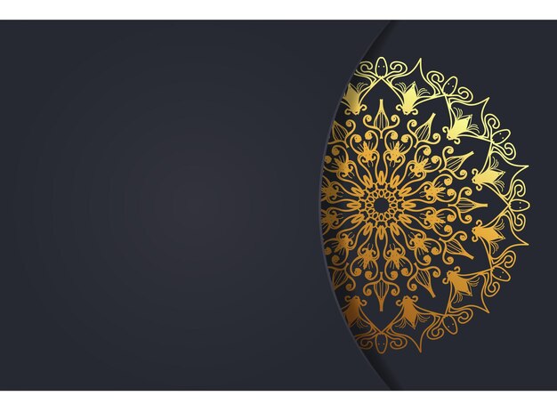 Luxurty mandala style golden pattern background