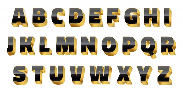 Luxury 3d alphabet