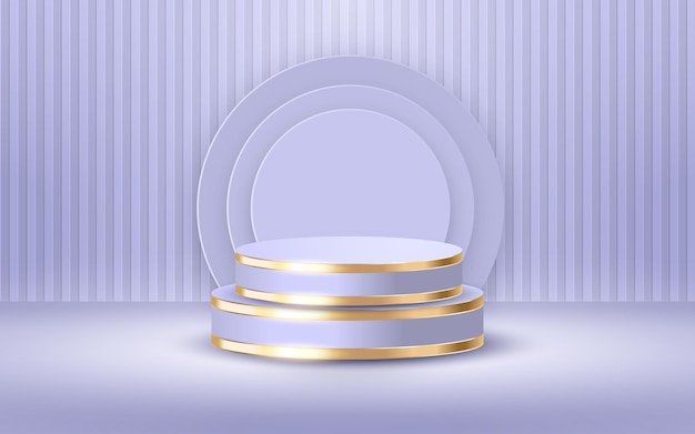 Luxury 3d Podium with Soft Lines Background