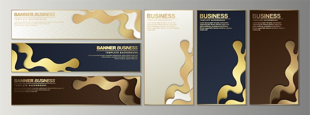 Luxury abstract banner golden