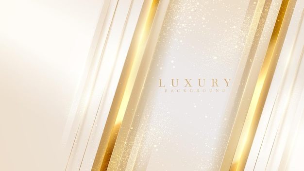 Luxury abstract diagonal gold background with glitter light effect decoration