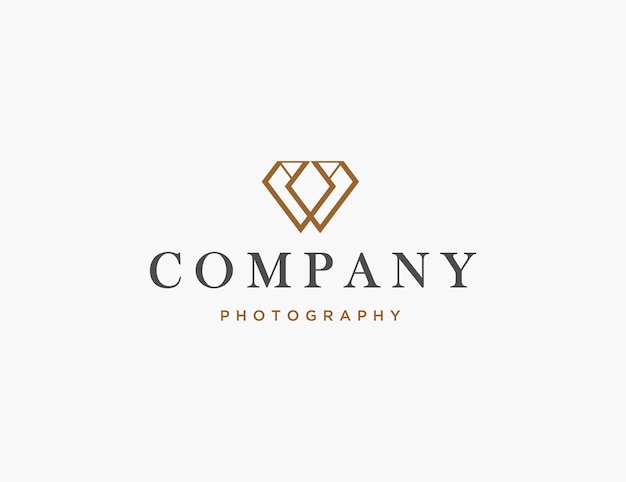 Luxury abstract diamond logo template