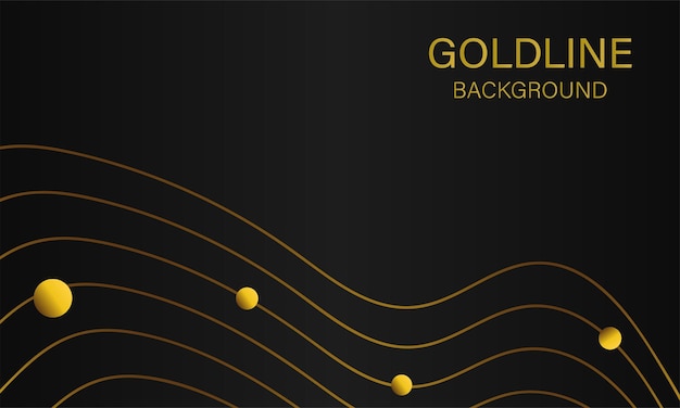 luxury abstract gold line on black background